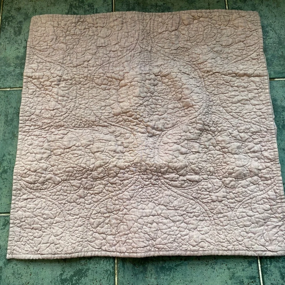 Pottery Barn Belgium Flax Linen Floral Sham